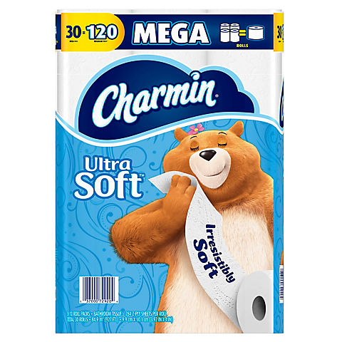 Charmin Ultra Soft Mega Roll 284-Sheet 2-Ply Toilet Paper, 30 pk.
