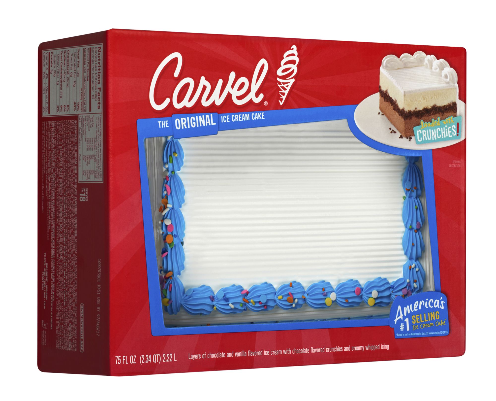 Carvel Ice Cream Cake, Chocolate And Vanilla Ice Cream, 95, 40% OFF