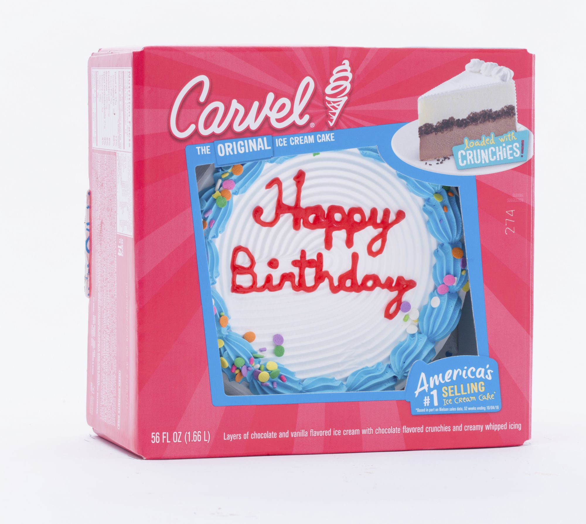 Carvel Lil' Love Ice Cream Cake, Chocolate and Vanilla Ice Cream and  Crunchies,25floz, Frozen