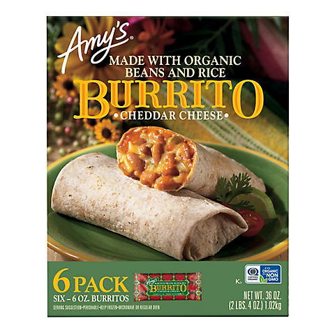 Amy's Bean and Cheese Burrito, 6 pk./6 oz.
