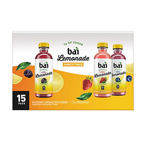 Bai Antioxidant Infusion Lemonade Variety Pack, 15 pk./18 fl. oz.