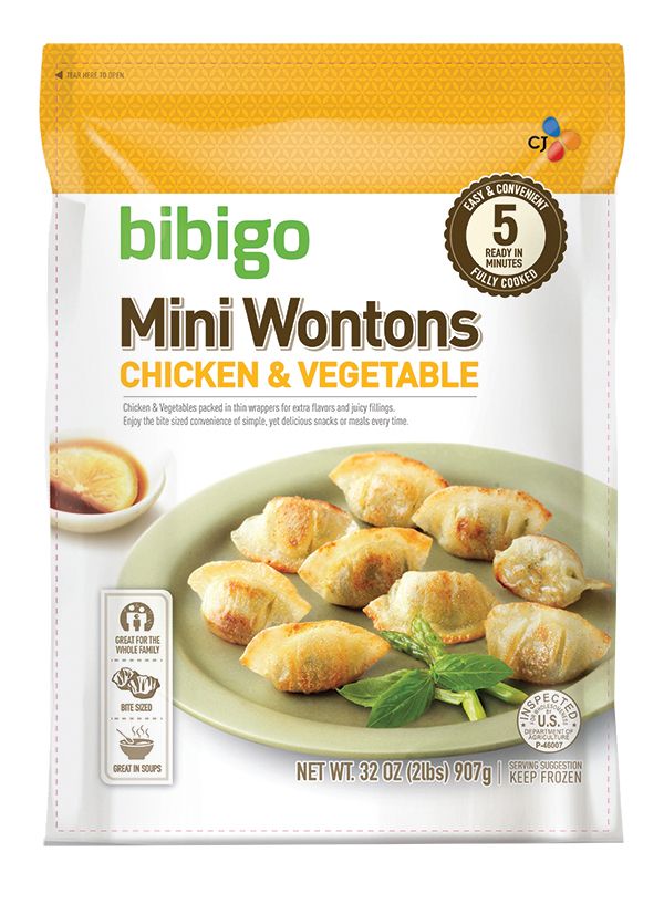 Bibigo Steamed Dumplings - Chicken and Vegetable, 6.6 oz (Frozen)