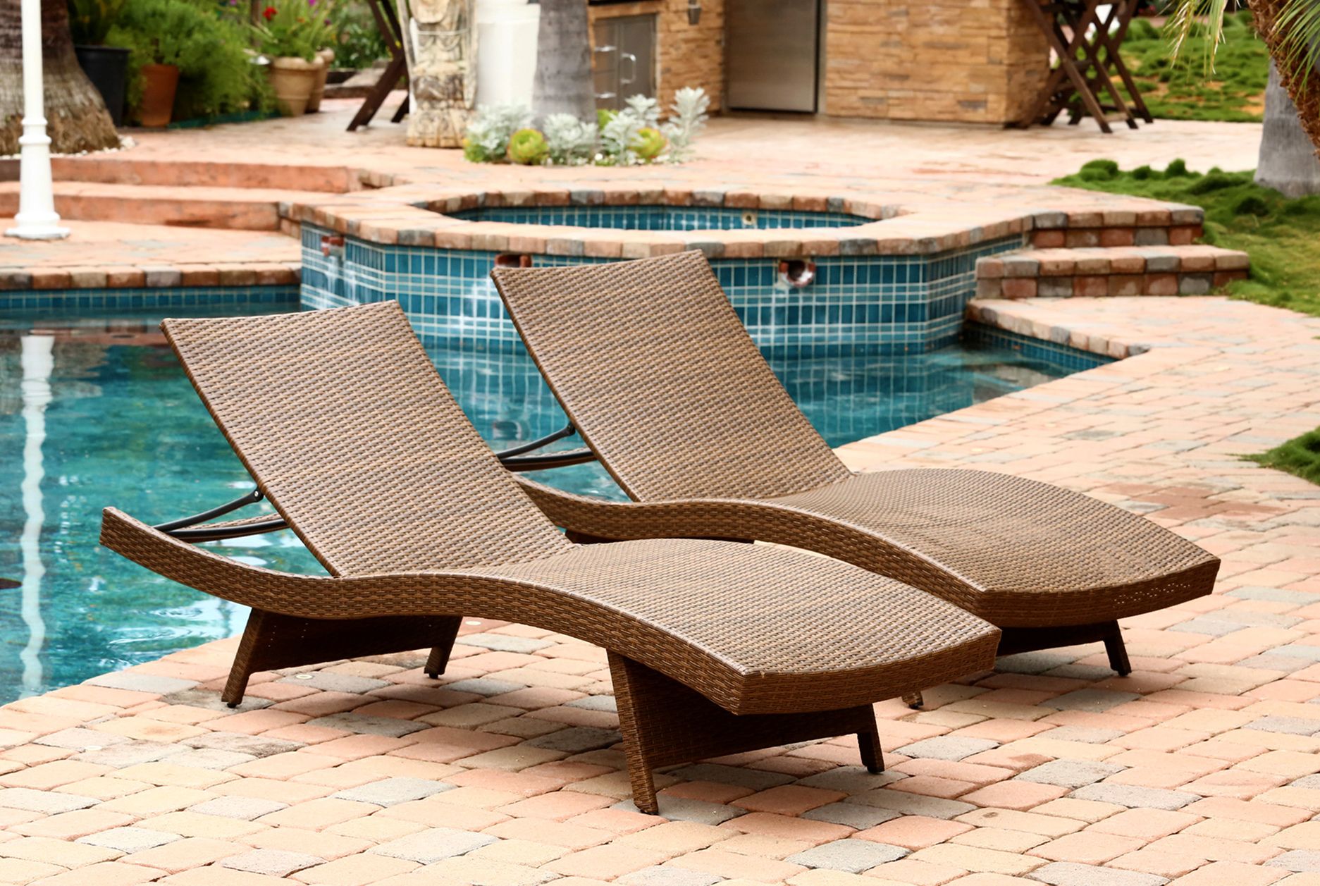 Abbyson Living Alesso Outdoor Chaise Lounges BJ s Wholesale Club