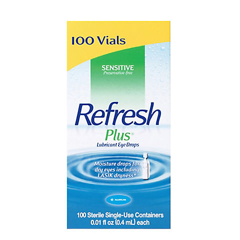 Refresh Plus Eye Drops, 100 ct./0.01 fl. oz.