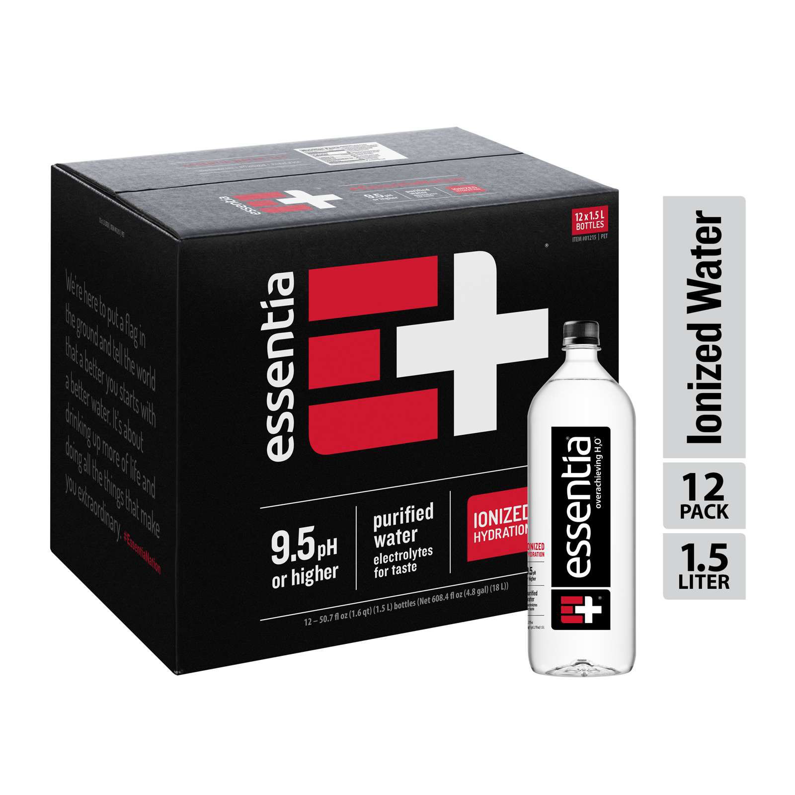 Essentia Ionized Alkaline Water, 12 ct./50.7 oz.