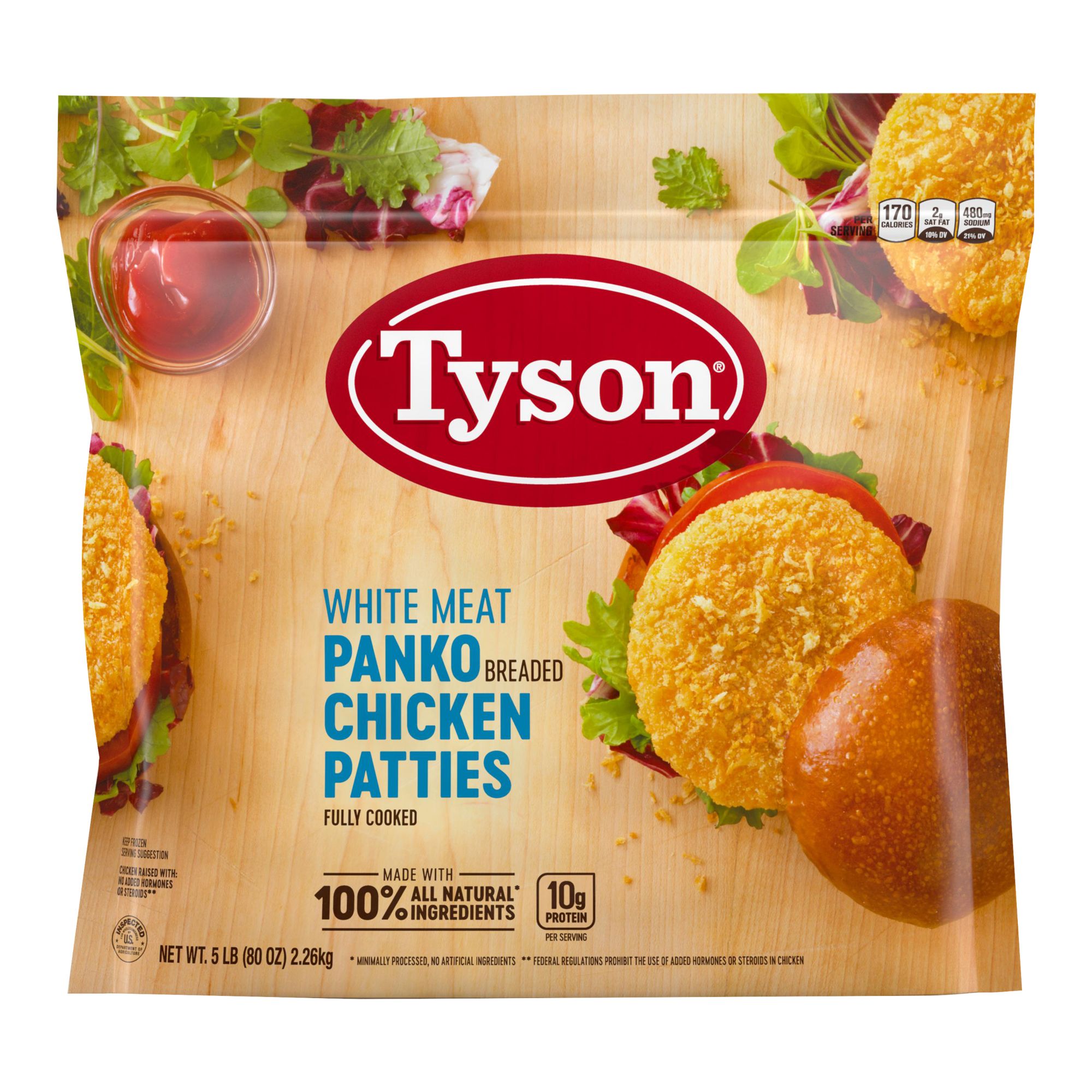 Tyson Frozen All Natural White Meat Panko Breaded Chicken Patties Bjs Wholesale Club