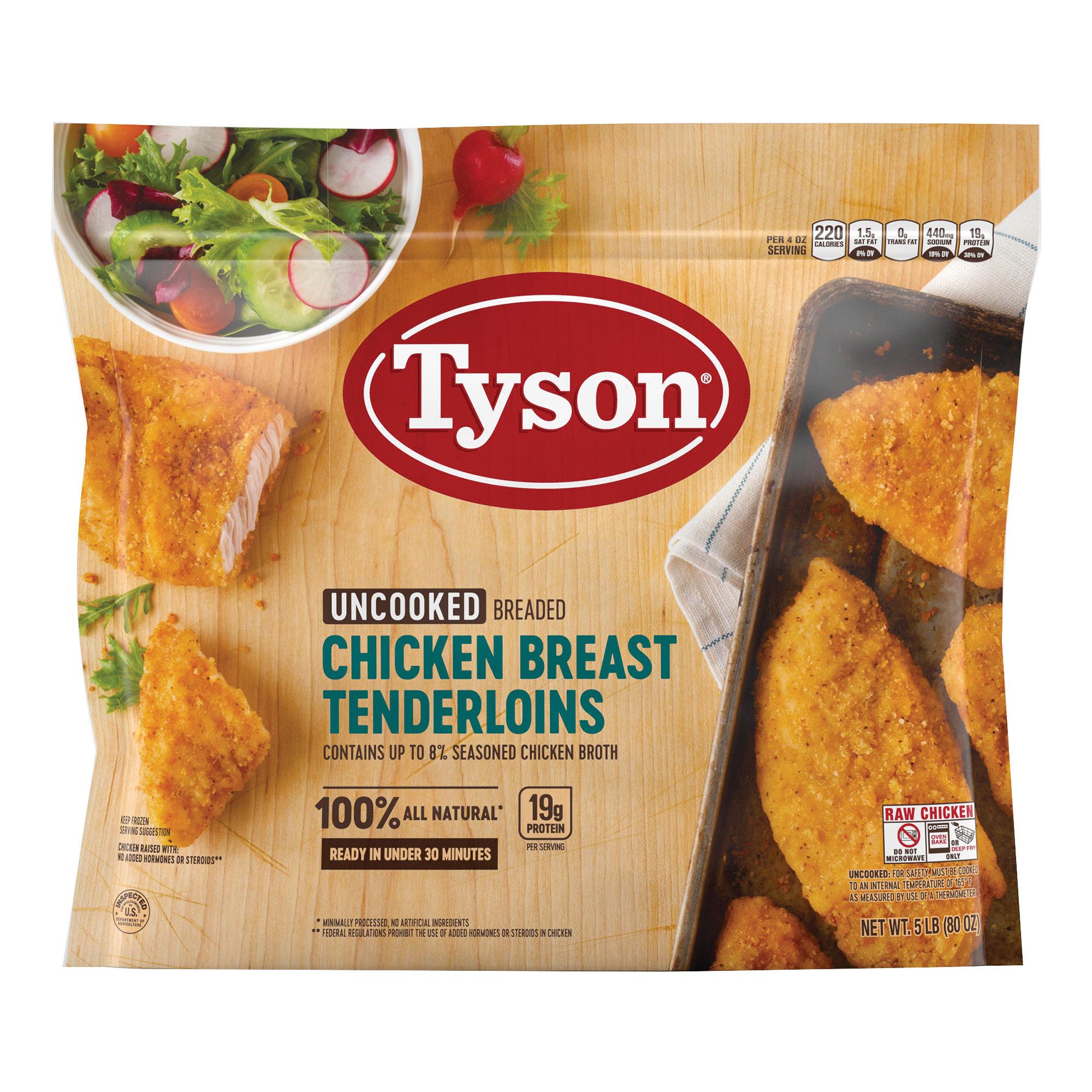 Tyson Frozen All Natural Uncooked Breaded Chicken Breast