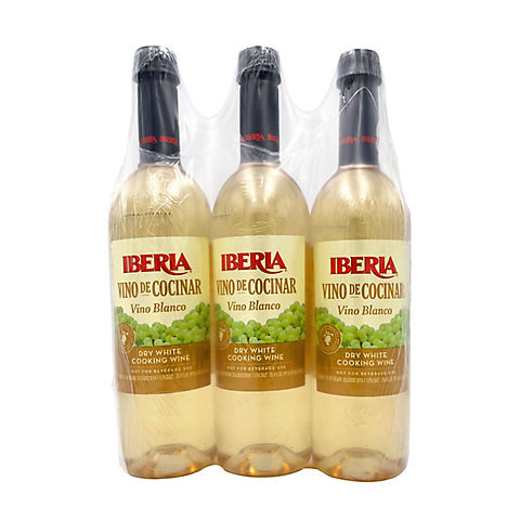 Iberia Vino de Concinar Dry White Cooking Wine, 3 pk./25.4 fl. oz.