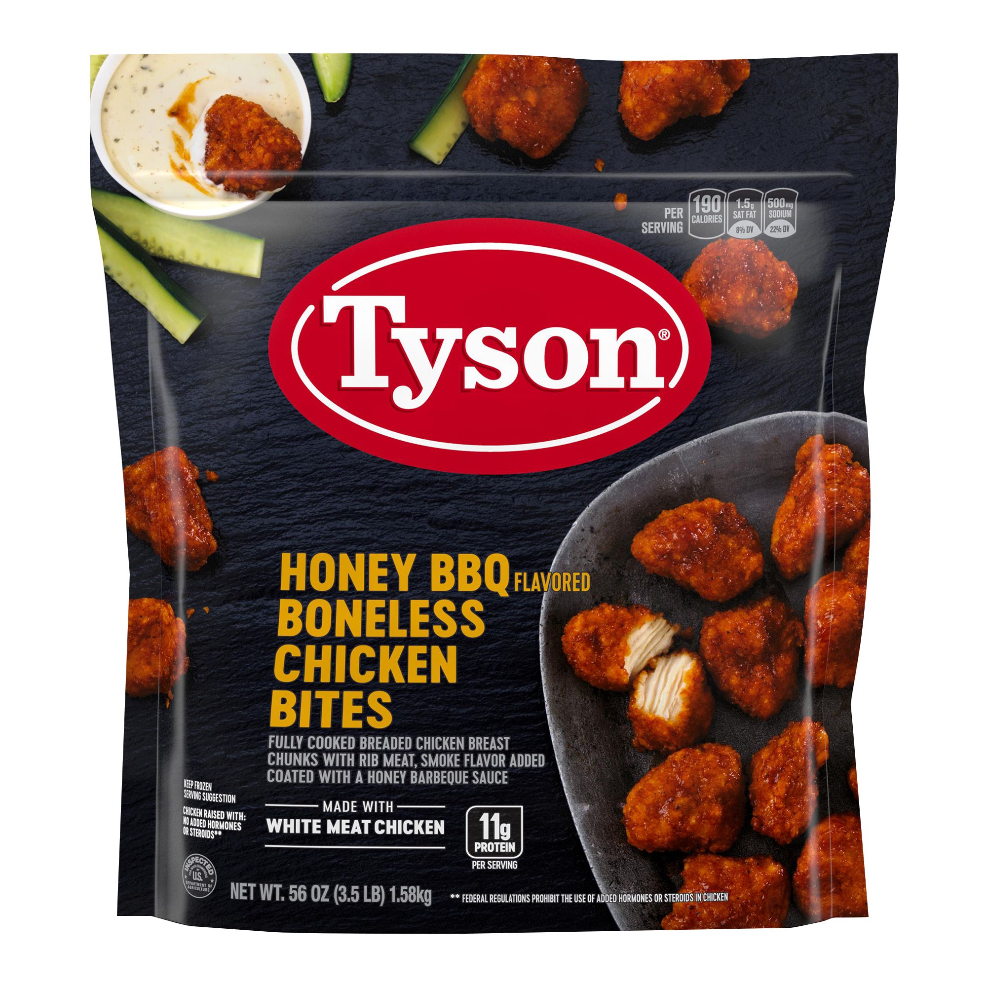 Tyson Frozen Boneless Chicken Bites Honey Bbq 3 5 Lbs Bjs Wholesale Club