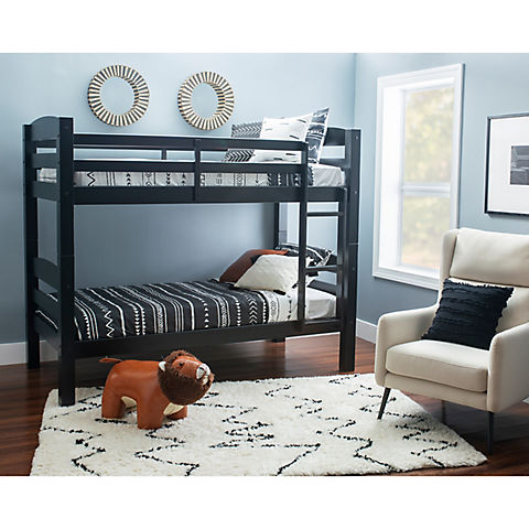 Powell Levi Twin-Size Bunk Bed - Black