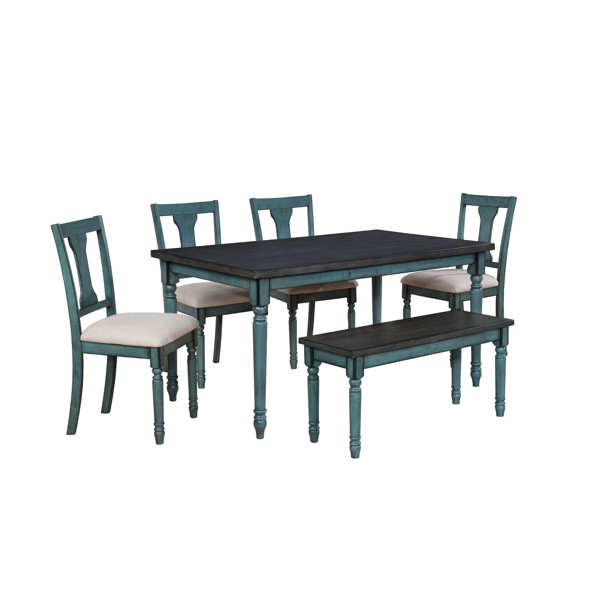 Powell Willow 6 Pc. Dining Set Teal BJ s Wholesale Club