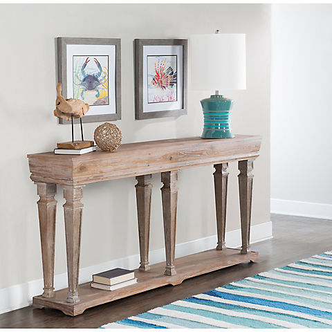 Powell Benjamin Console Table - Distressed Pine