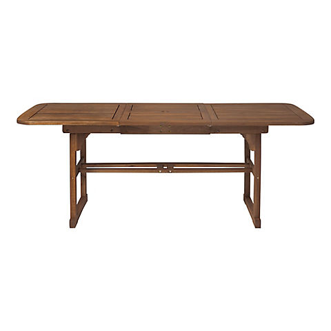 W. Trends Outdoor Hunter Acacia Wood Dining Table - Dark Brown