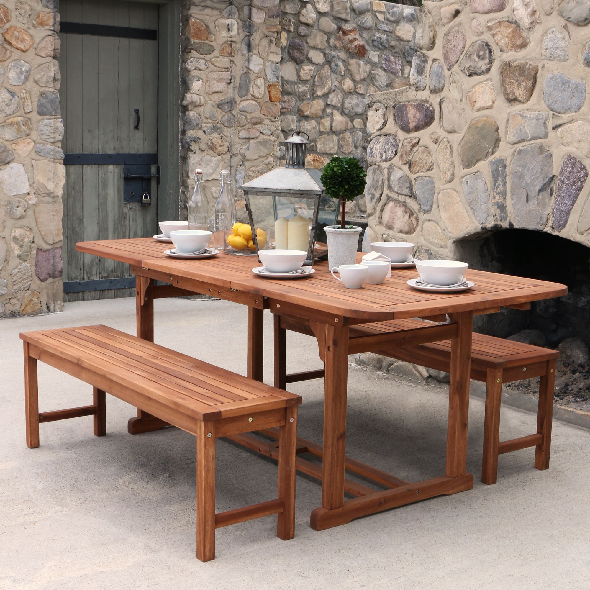 Stone picnic table discount set