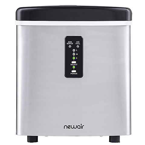 NewAir 28-lb. Portable Ice Maker - Stainless Silver