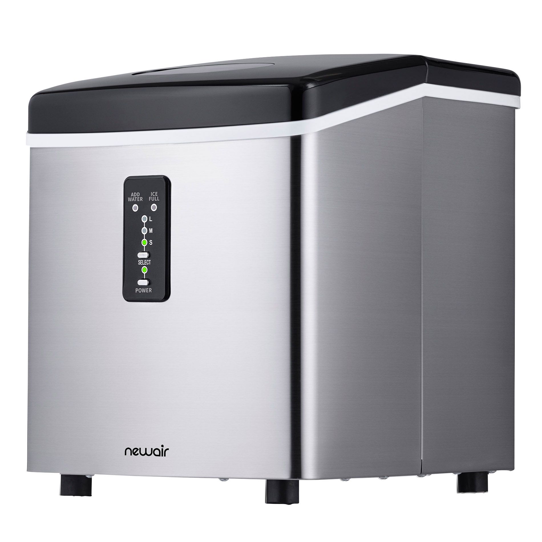 NewAir 28-lb. Portable Ice Maker - Stainless Silver