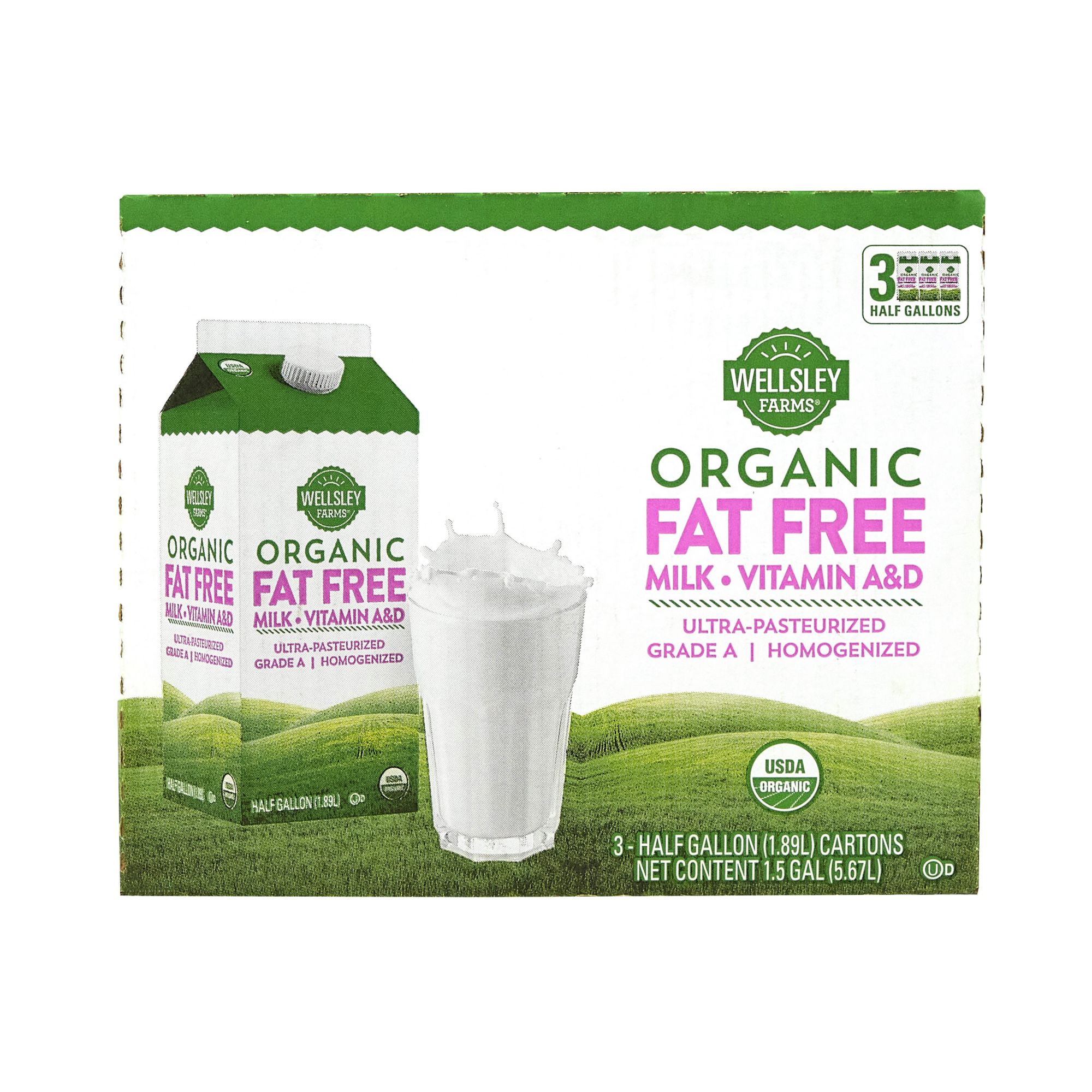 Organic Homogenized Whole Milk, Glass (3 X 64Oz) at Whole Foods Market