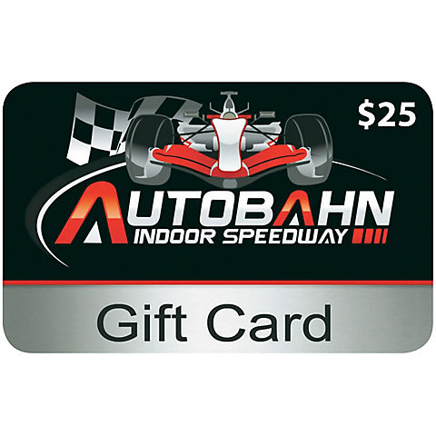 $25 Autobahn Indoor Speedway Gift Card, 2 pk.
