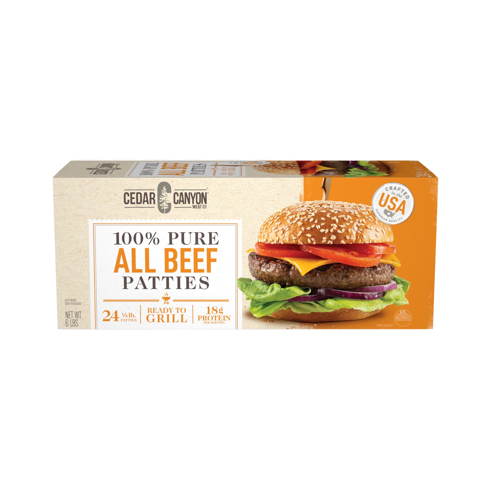 Grass-fed Beef Plain 4 oz Patties