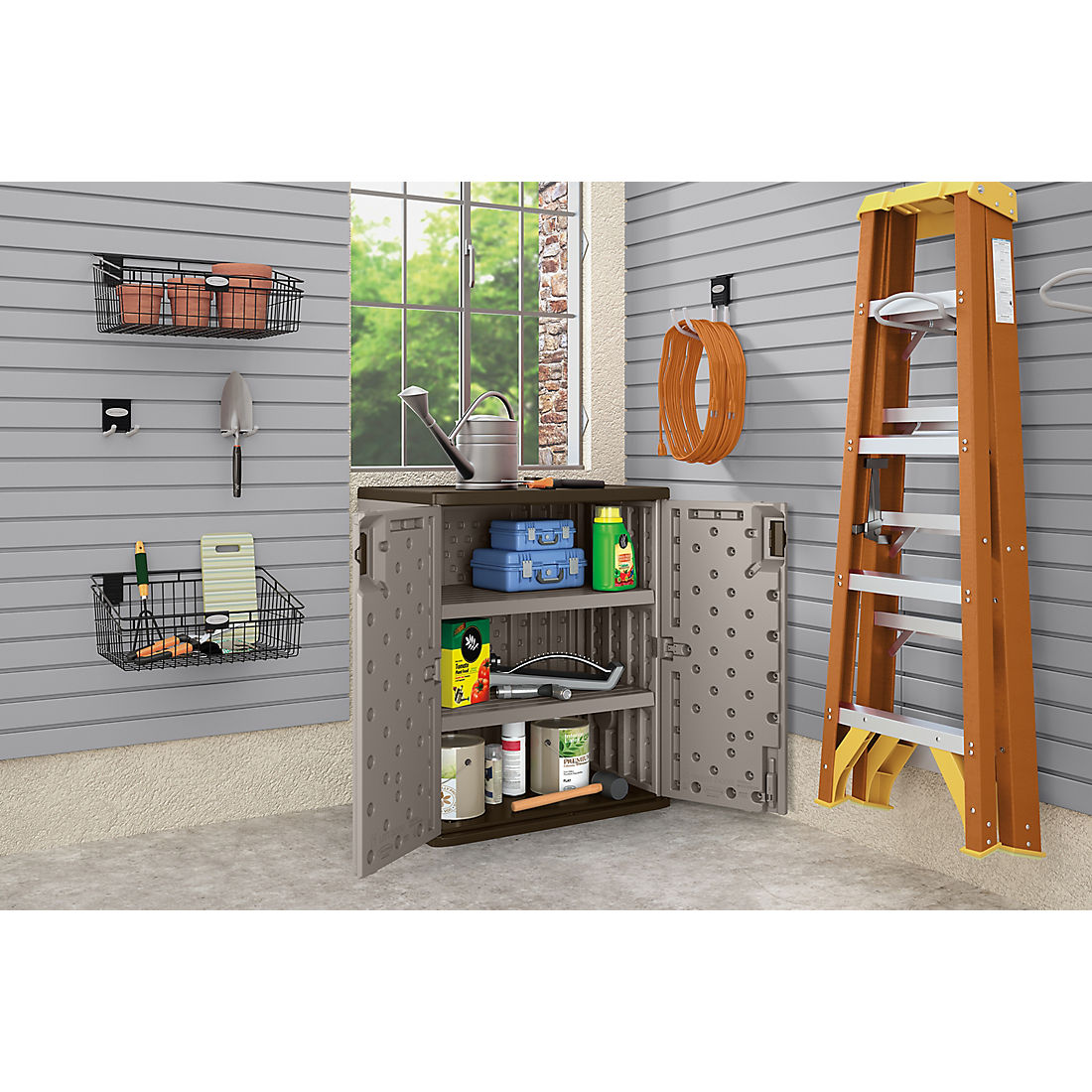 Suncast Base Storage Cabinet Gray