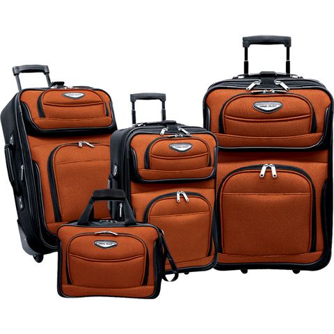 4pc Traveler's Choice Amsterdam Luggage Set - Orange | BJ's Wholesale Club