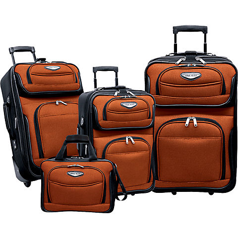 Traveler's Choice Amsterdam 4-Pc. Luggage Set - Orange