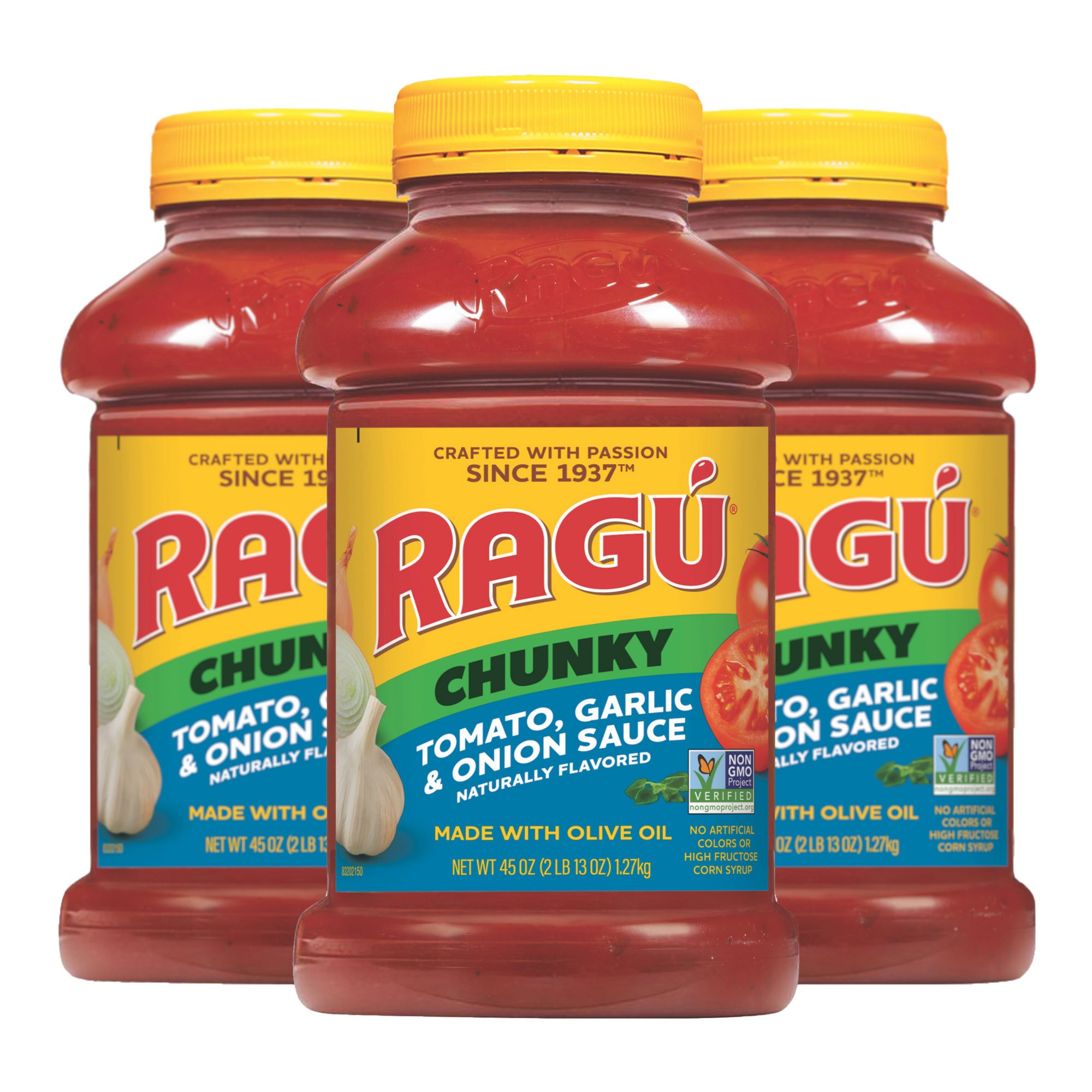 Ragu Chunky Garden Tomato, Garlic and Onion Sauce, 3 ct. - BJs Wholesale  Club