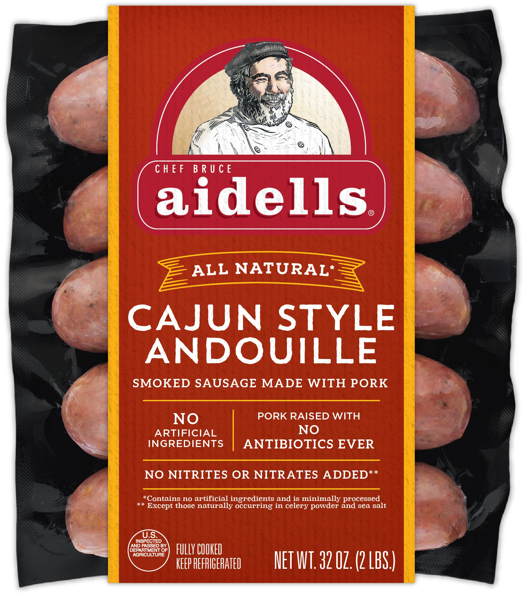 Aidells Cajun Style Andouille Smoked Pork Sausage 10 Ct 3 2 Oz Bjs Wholesale Club