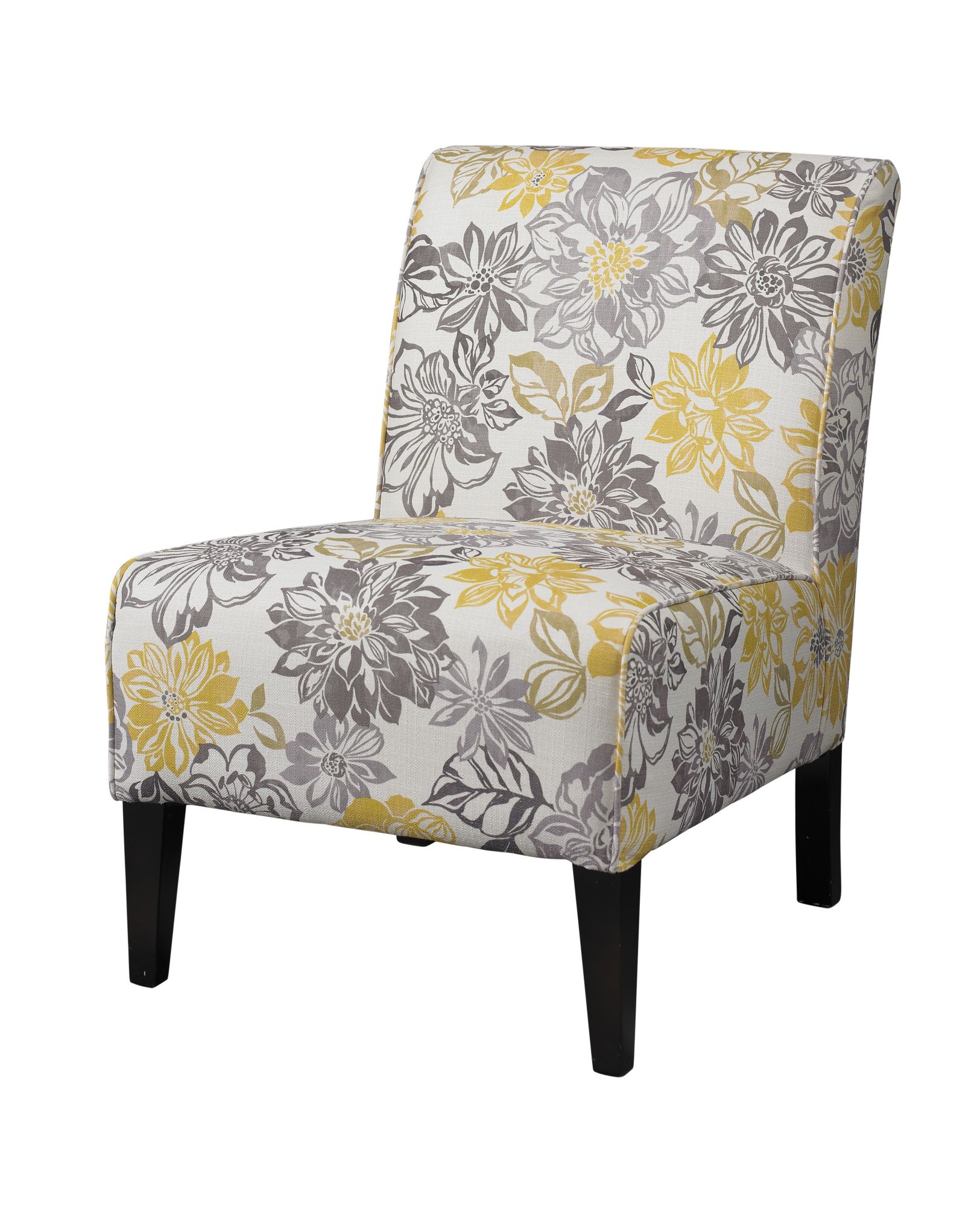 Black floral accent chair hot sale