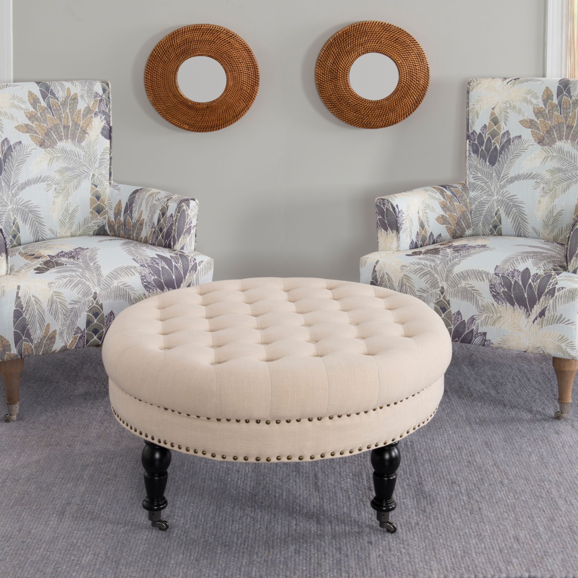 Round discount tufted stool