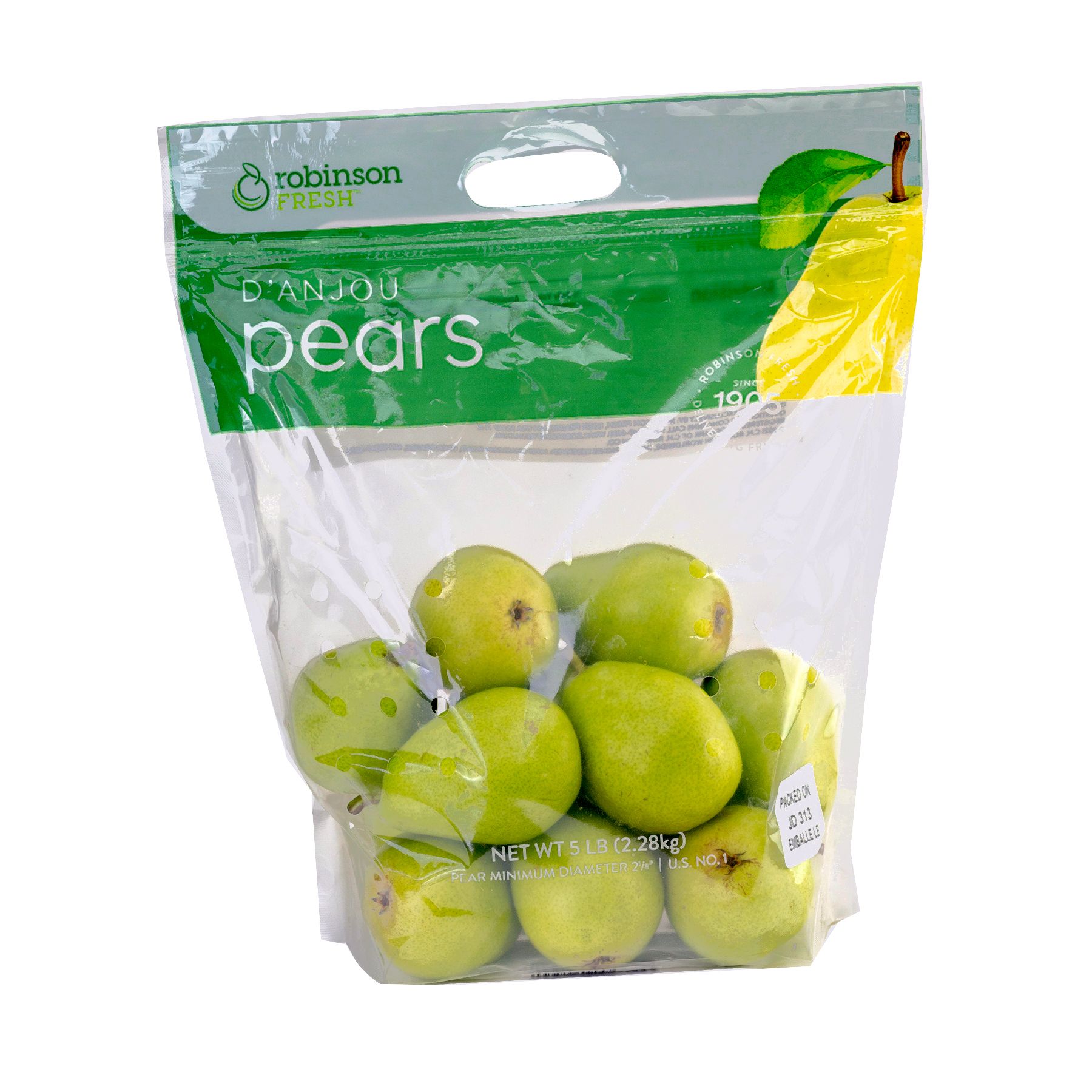 Fresh Organic Anjou Pears, 2 lb Bag 