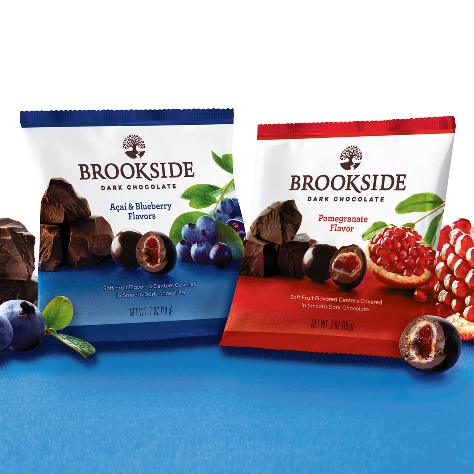 Brookside Assorted Dark Chocolate Snacks with Fruit Flavored Centers, Snack Packs, 30 ct./19g