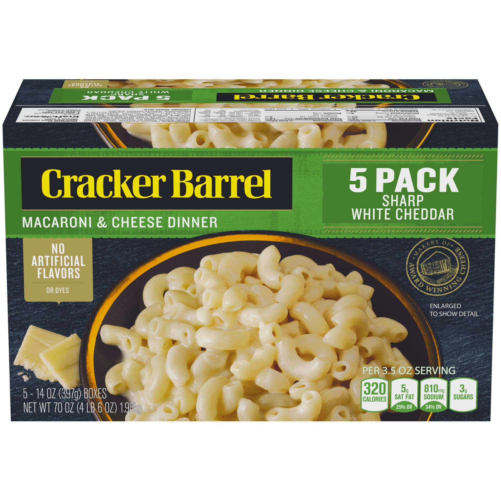 Cracker Barrel Sharp White Cheddar Macaroni Cheese Dinner Bjs Wholesale Club