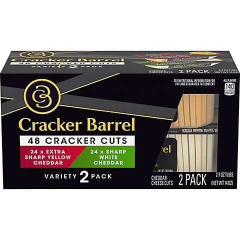 Cracker Barrel Cracker Cuts Cheese Variety Pack, 2 pk./7 oz.