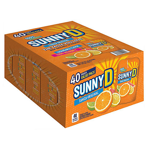 SunnyD Tangy Original Citrus Punch Value Pack, 40 ct./ 6 oz.