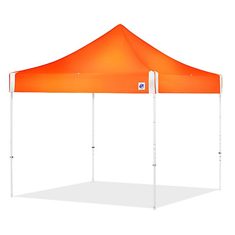 E-Z UP Hi-Viz Utility 10'L x 10'W Instant Shelter - Bright Orange