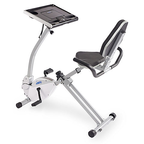 Stamina 2-in-1 Recumbent Cycling Workstation and Standing Desk