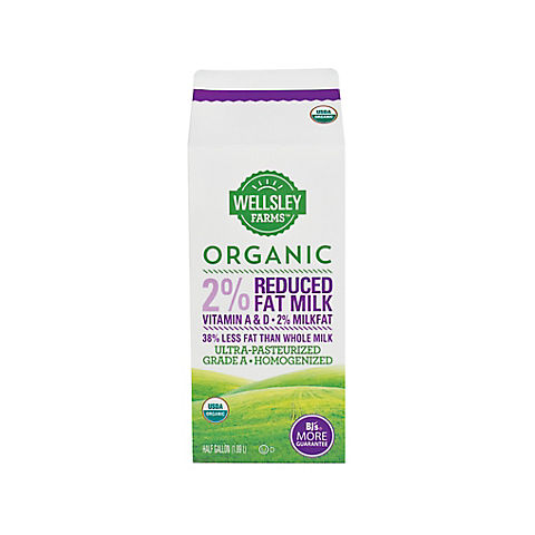 Wellsley Farms Organic 2% Milk, 2 pk./64 fl. oz.
