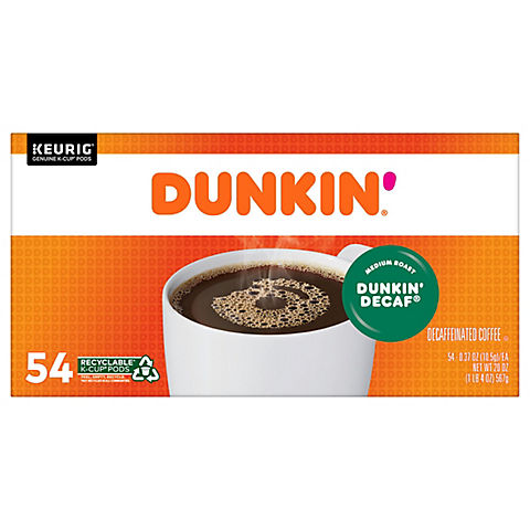 Dunkin' Donuts Original Blend Decaf K-Cup Pods, 54 ct.