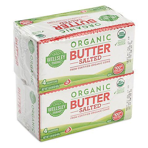 Wellsley Farms Organic Salted Butter, 2 pk./1 lb.