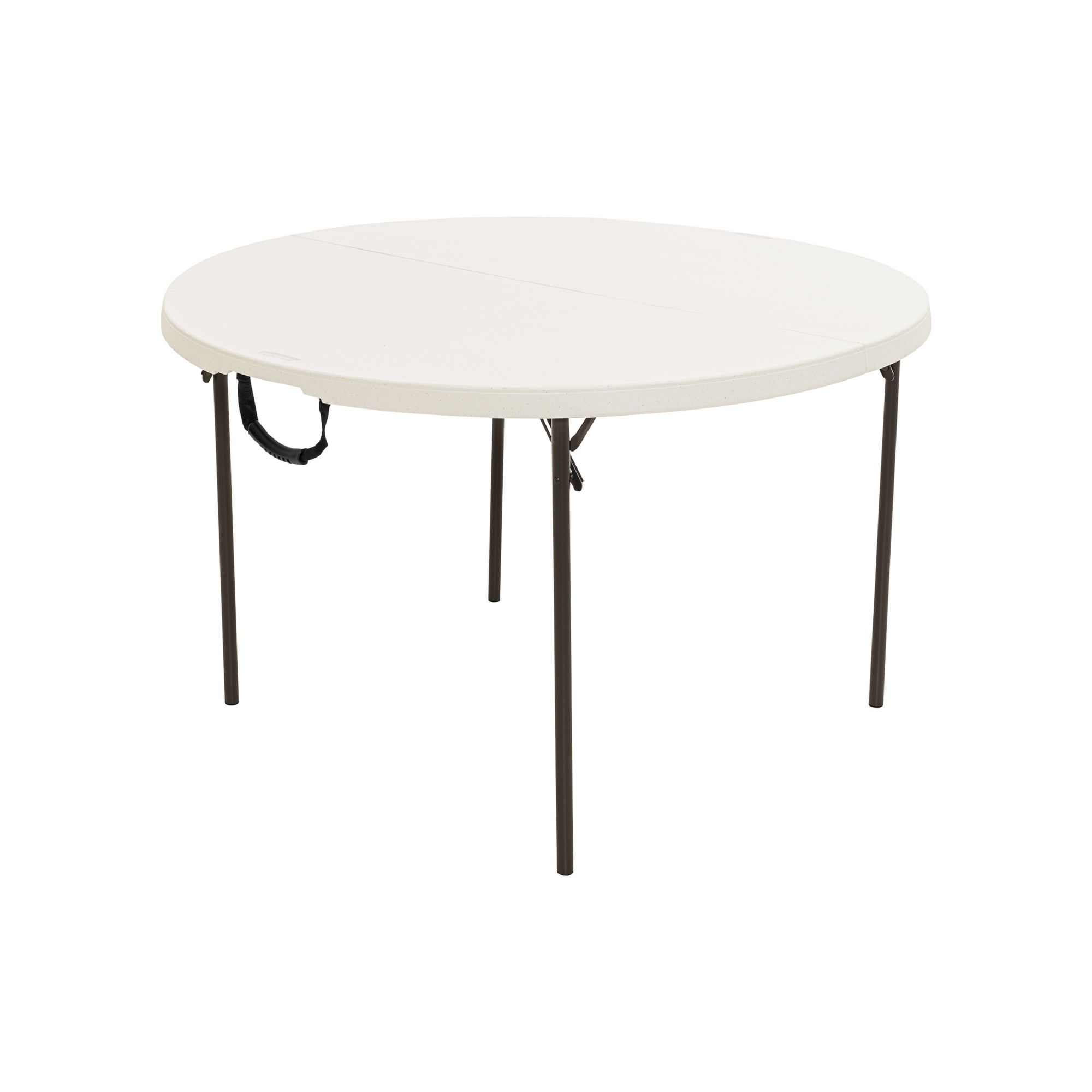 Lifetime 48 Round Light Commercial Fold-in-Half Table Almond | lupon.gov.ph