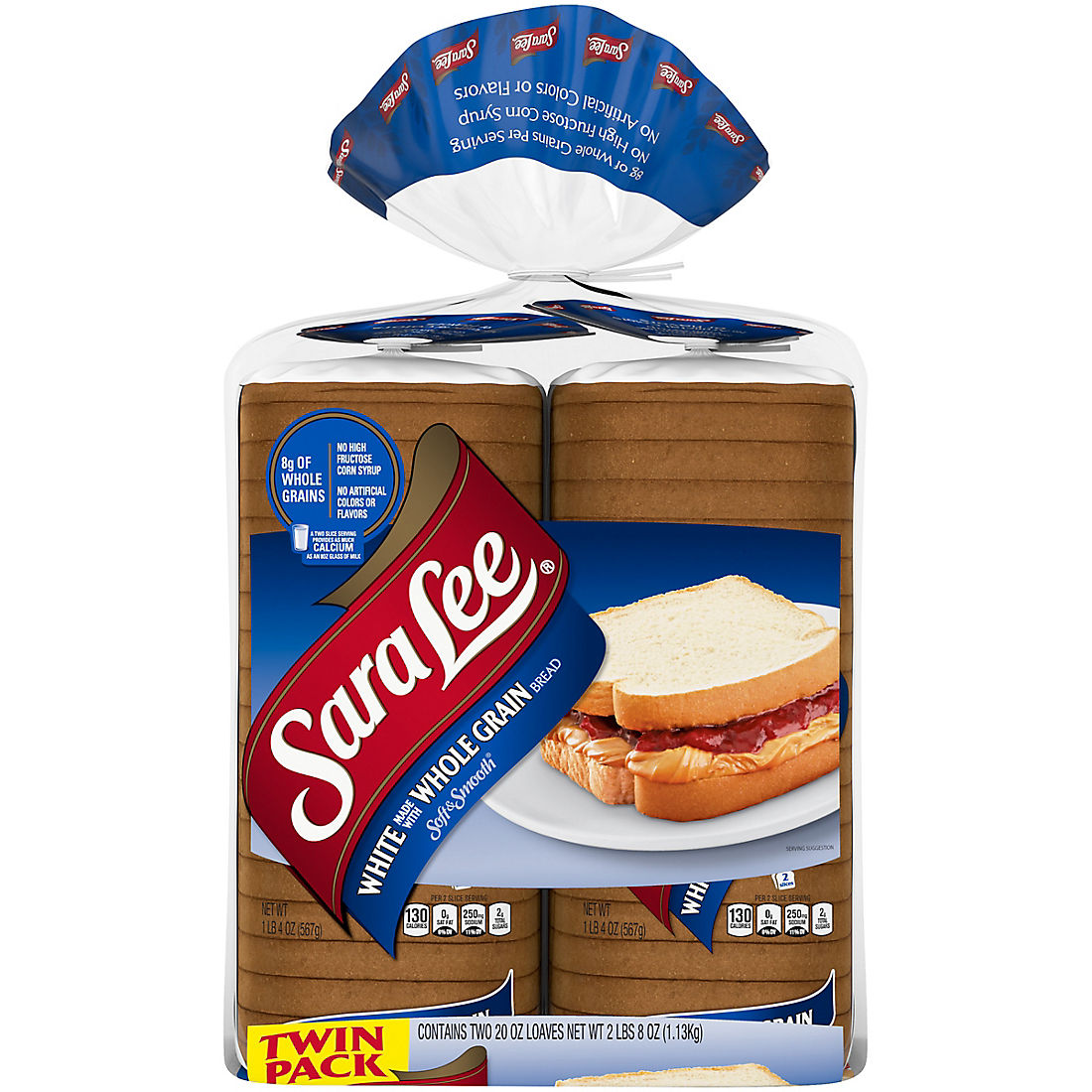 Sara Lee Whole Grain White Bread, 2 pk./20 oz. - BJs Wholesale Club