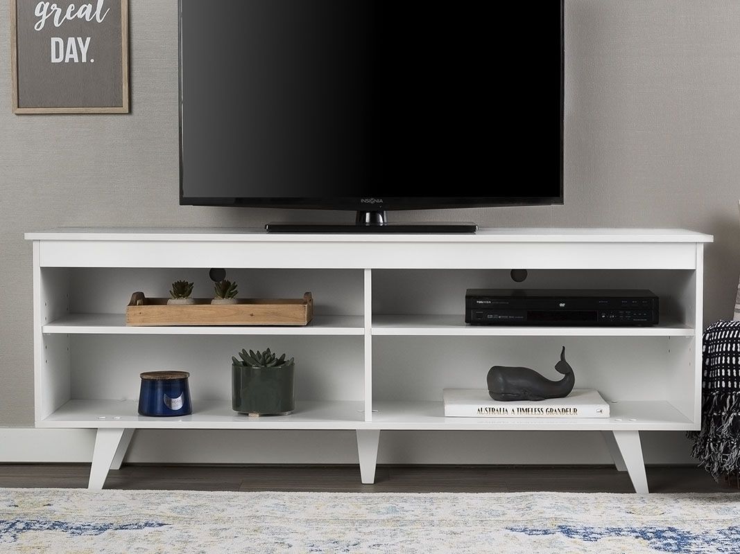 58 W. Trends Contemporary Wood TV Console - Gray