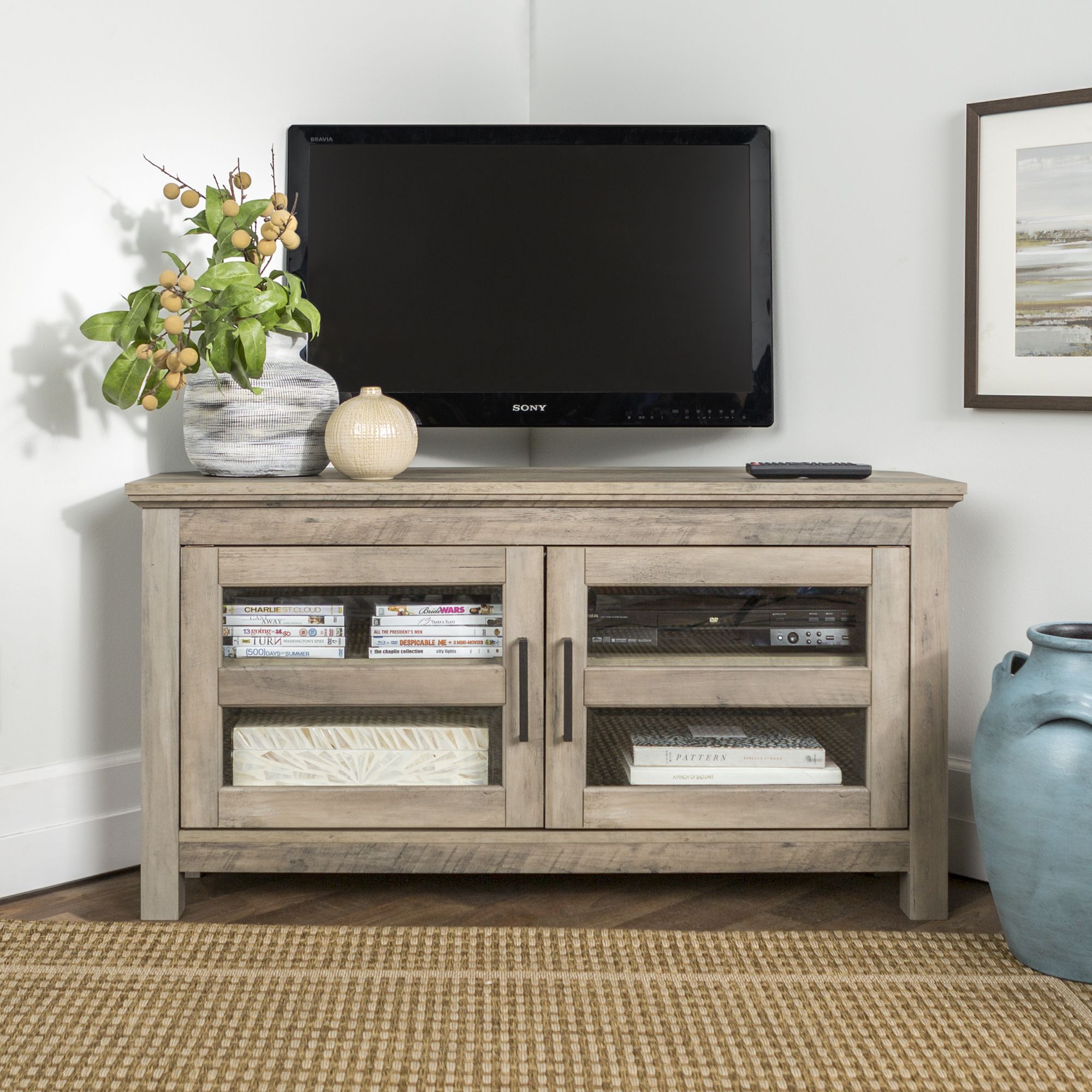 Rustic corner tv stand deals for 65 inch tv