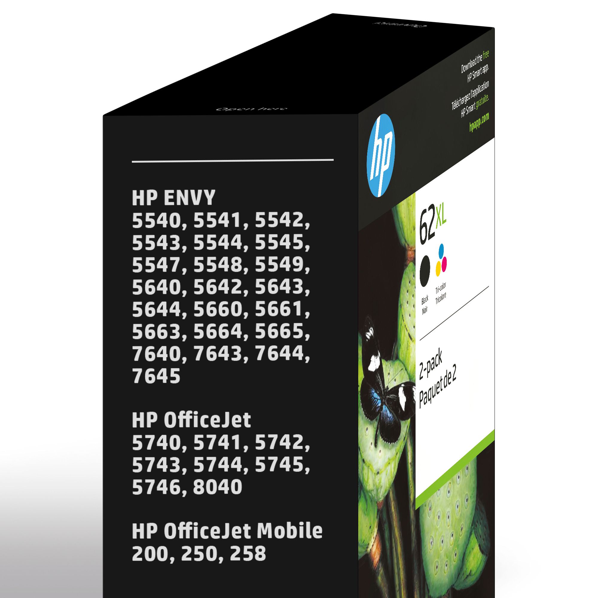 Twinpack of High Capacity HP 62 XL Ink Cartridges