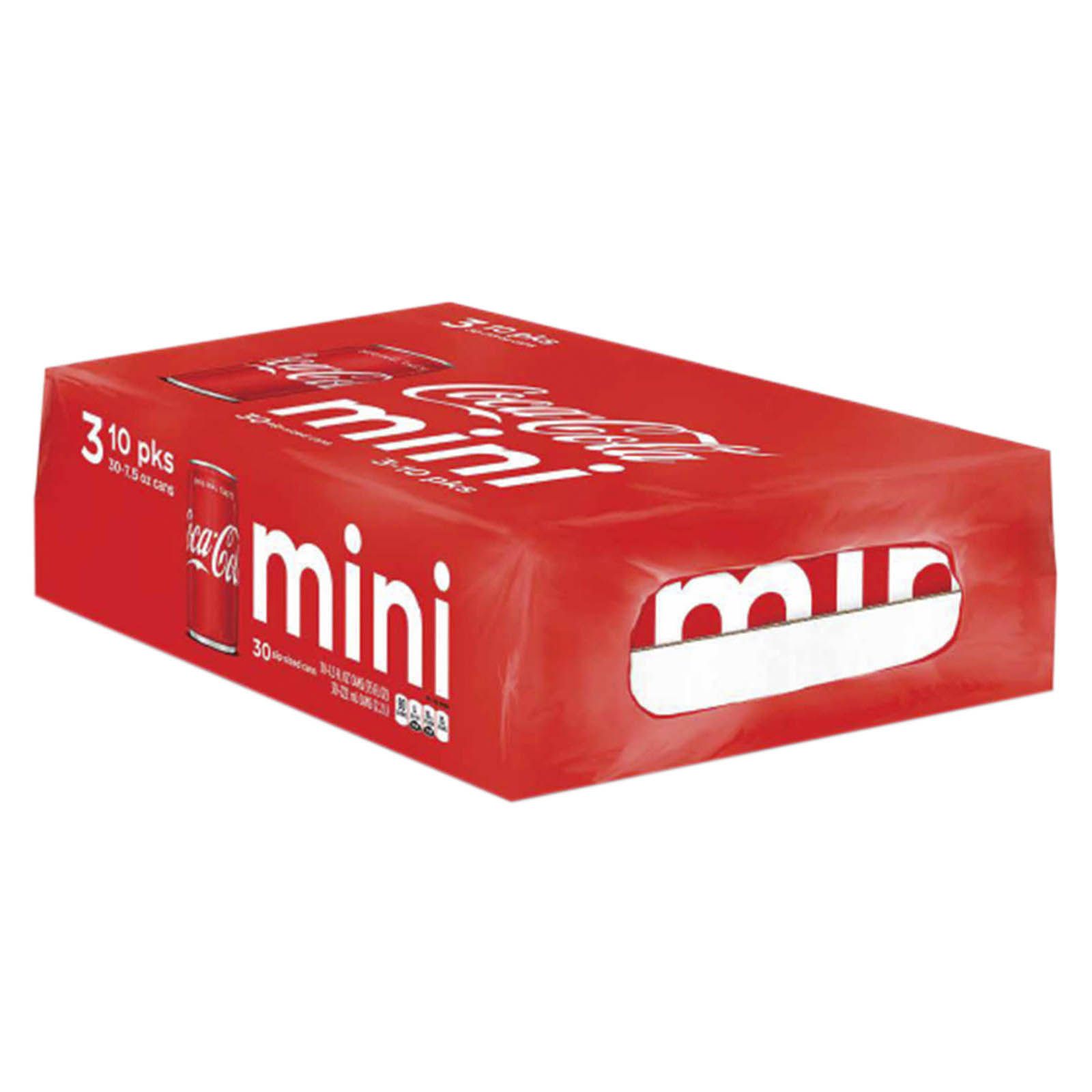 Coca-Cola Mini Can Variety Pack, 7.5 Fl Oz, Pack Of 30 (10 Each: Coke  Classic, D 