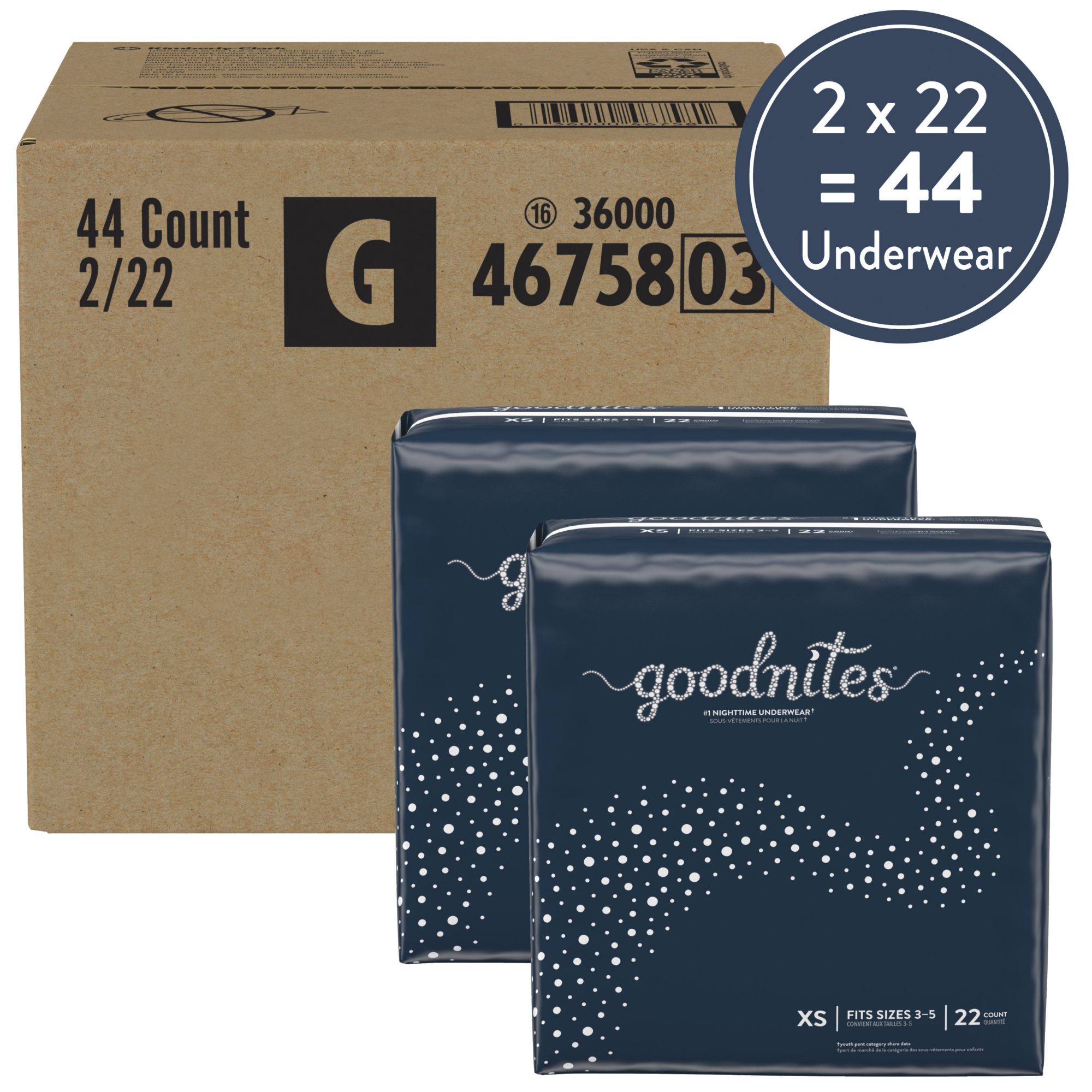 GoodNites Girls' Nighttime Bedwetting Underwear