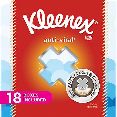 Kleenex Anti-Viral Facial Tissues, 1,224 sheets
