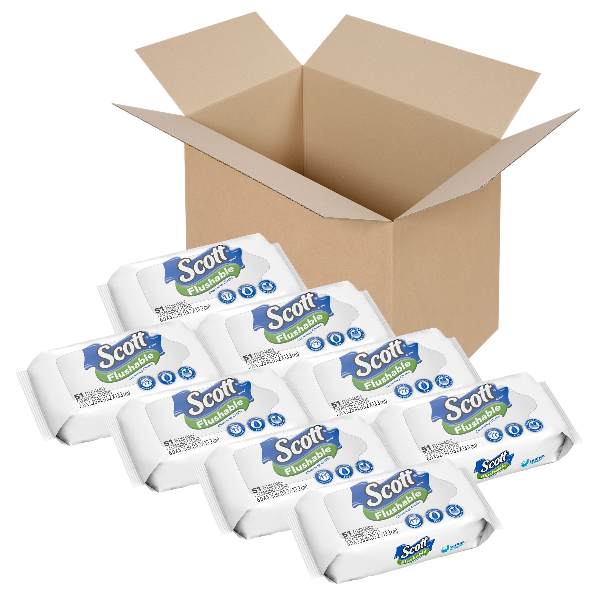 Scott deals flushable wipes