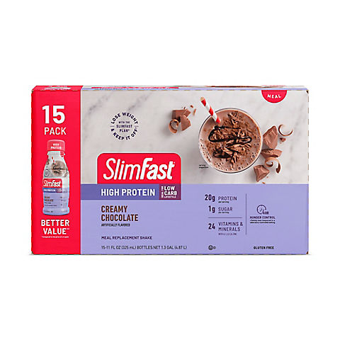 Slimfast High Protein Creamy Chocolate Shake, 15pk./11 fl.oz.